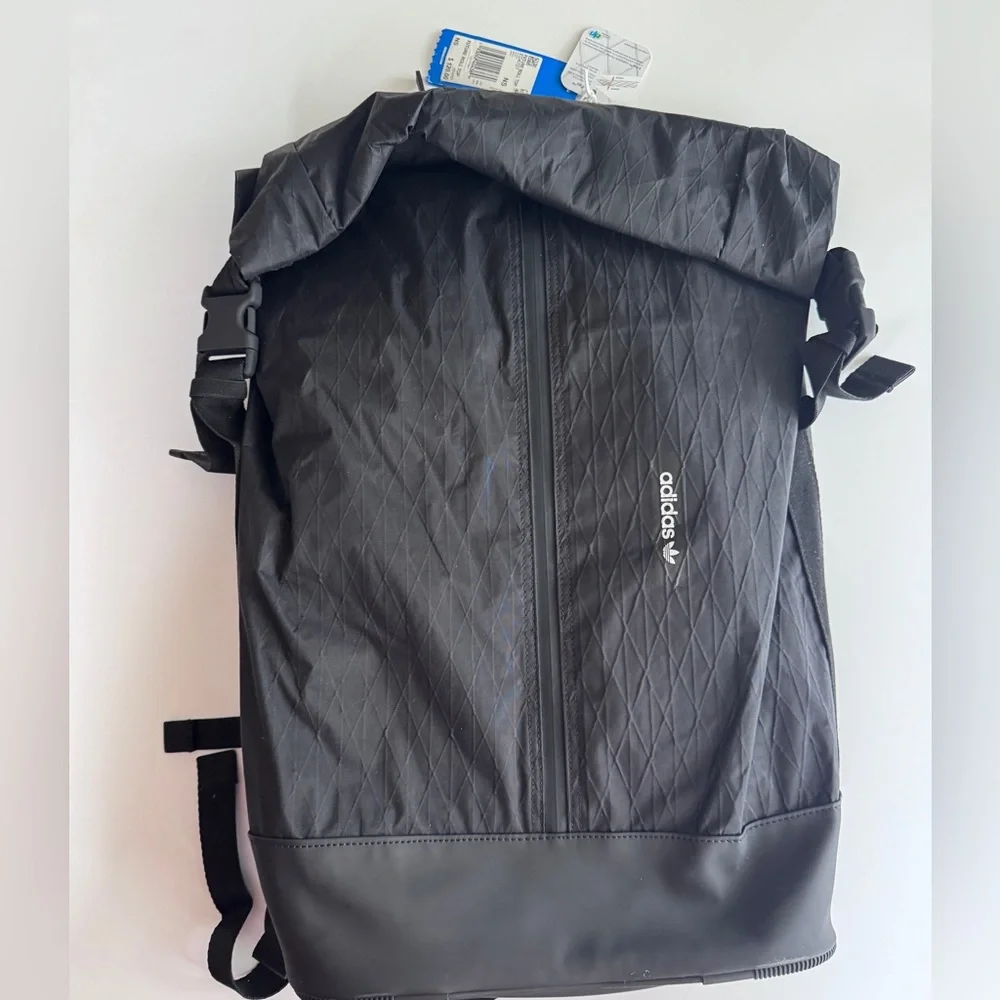 Adidas FUTURE ROLL-TOP BACKPACK Black NWT